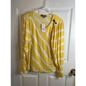 Belle By Belldini  Canary Yellow Top Size XL NWT